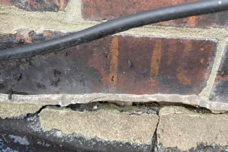 Pointing needed replacing as it was causing a leak.